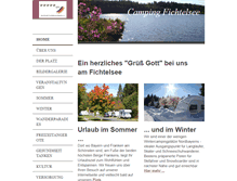 Tablet Screenshot of camping-fichtelsee.de